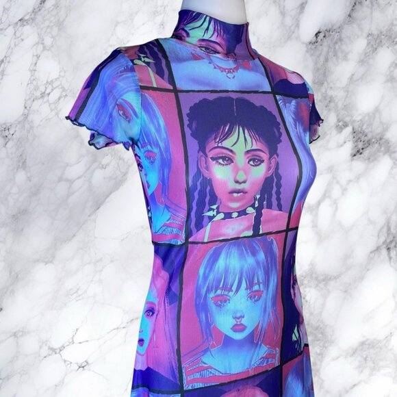 Dolls Kill Current Mood E-Girl Ego Mini Dress - Picture 9 of 12